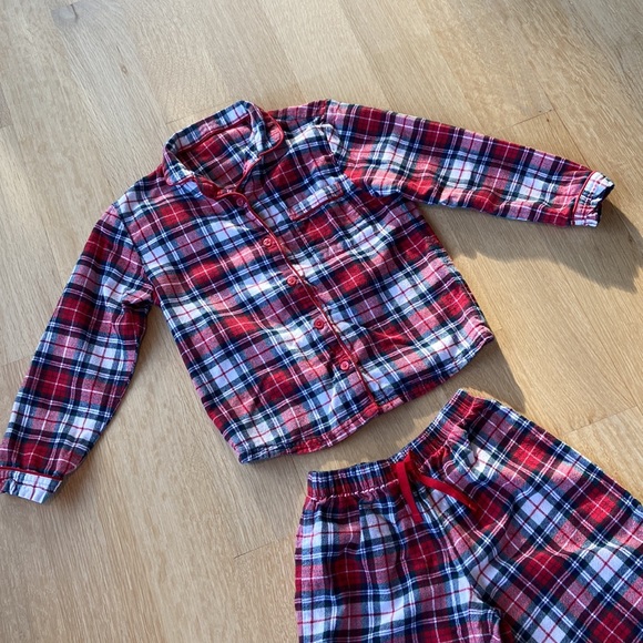 Marks & Spencer Children’s Plaid Pajama Set - Size 7-8 - Picture 2 of 9